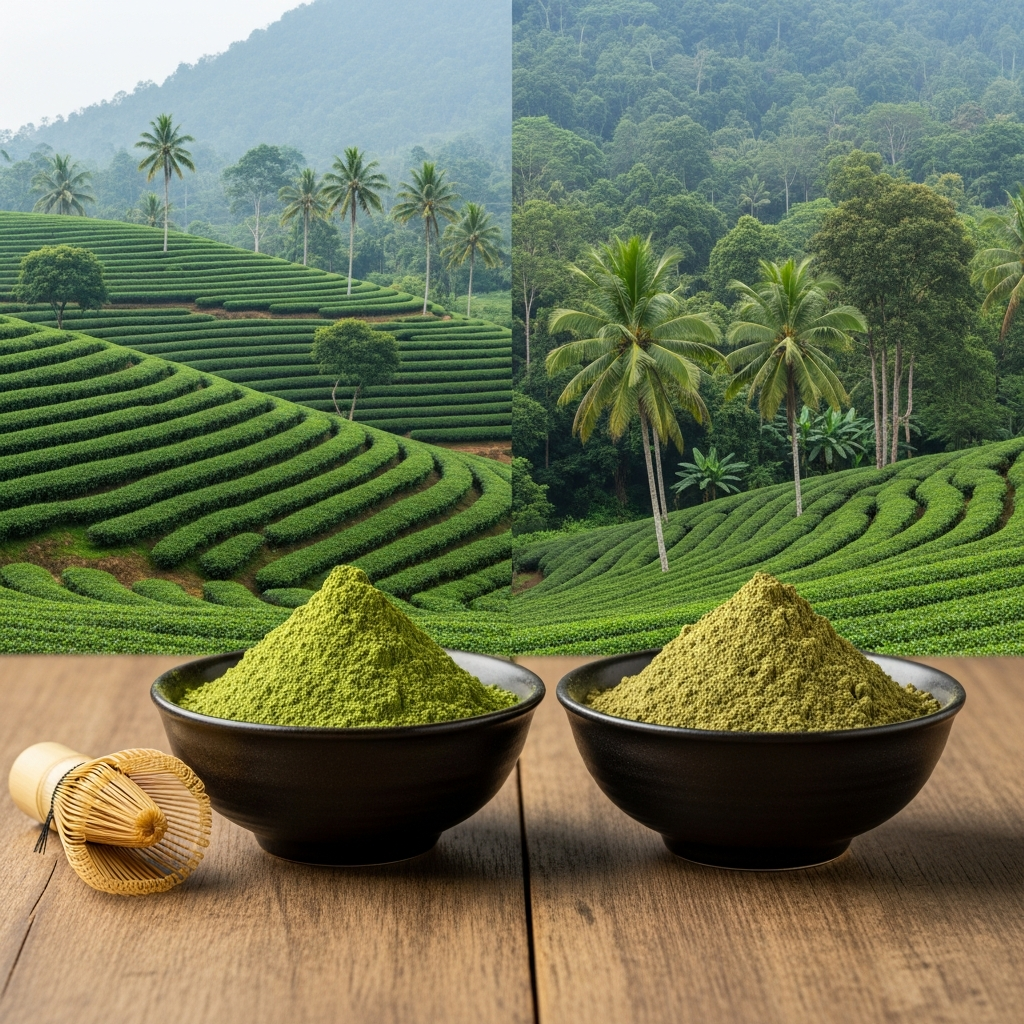 organic matcha vs regular green tea comparison